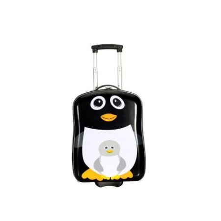 Dětský skořepinový cestovní kufr tučňák 30l Snowball N05518