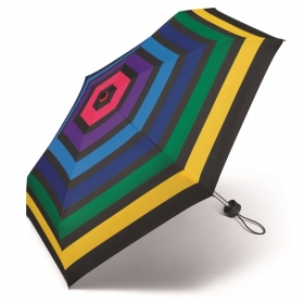 Happy Rain Skladací manuálny dáždnik malý prúžky 43382