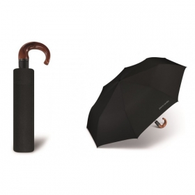 Pierre Cardin Automatický pánský skládací deštník, dřevěná zahnutá rukojeť 83567