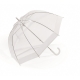 Happy Rain Domeshape AC Dlouhý průhledný bílý deštník 40974