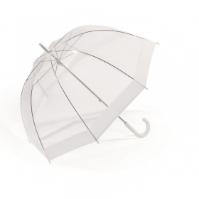 Happy Rain Domeshape AC Dlouhý průhledný bílý deštník 40974