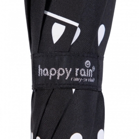 Happy Rain Essential Long AC Automatický dáždnik čierny - biele kvapky 41067