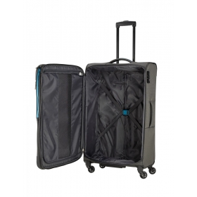 Travelite Velký cestovní kufr na kolečkách textilní TSA 80l 091140