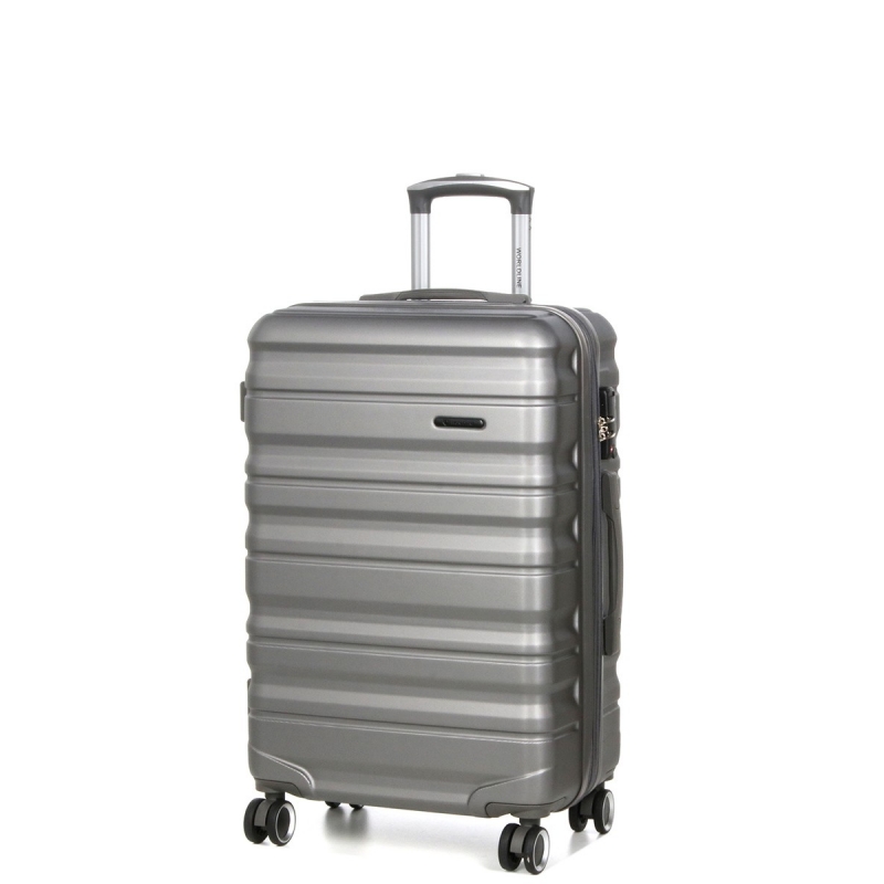 Worldline Střední cestovní kufr s expandérem ABS,TSA 60l 628