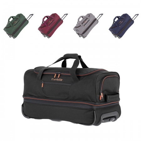 Travelite 096275 Cestovní taška na kolečkách s dvojitým dnem, rozšiřitelná až na 60 litrů