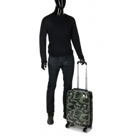 Malý cestovný kufor škrupinový na 4 kolieskach CAMO 40 l 26820G