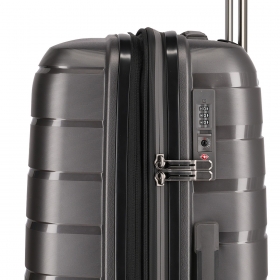 Stredný škrupinový kufor na kolieskach s expandérom TSA 80 l Travelite