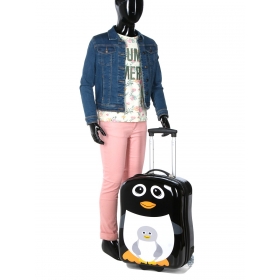 Detský škrupinový cestovný kufor tučniak 30l Snowball N05518