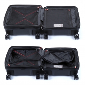 Malý cestovný kufor na kolieskach s expandérom polypropylén TSA AIRTEX 241