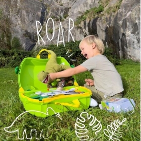 Dětský cestovní kufr odrážedlo Dudley Dinosaur 20l Trunki 0352