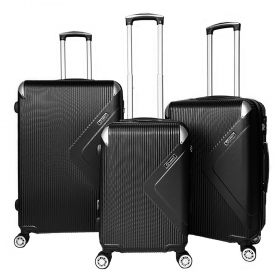Střední cestovní kufr na 4 kolečkách s expandérem ABS 80l Laurent 1313