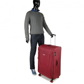 Velký cestovní kufr na 4 kolečkách lehký látkový TSA 100l Airtex 825