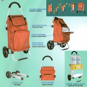 Nákupní vozík na velkých kolečkách termo kapsa 50l Airtex 107
