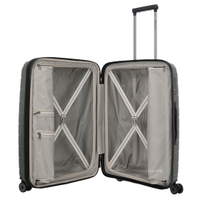 Stredný škrupinový kufor na kolieskach s expandérom TSA 80 l Travelite