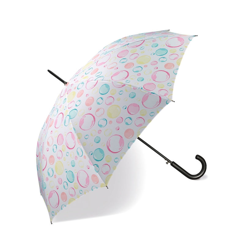 Dámský dlouhý barevný deštník, automatický, Happy Rain 41104