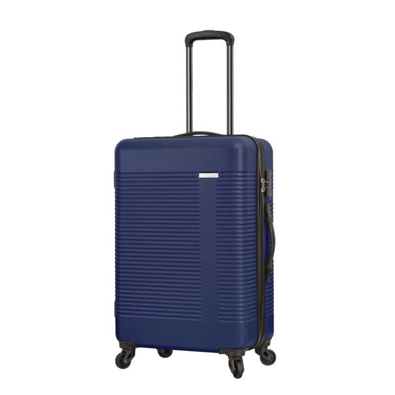 Stredný lacný cestovný kufor 60 l na 4 kolieskach z ABS 56205