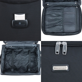 Malý měkký kufr do letadla 55 × 40 × 20 cm na 2 kolečkách 40 l Snowball 48503