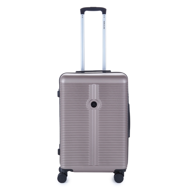 Střední cestovní kufr na 4 kolečkách, tvrdý ABS, 60 l, Worldline 631