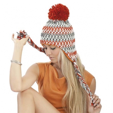 Agat 155 dámská pletená čepice s copánky