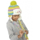Teplá dětská pletená čepice ušánka barvy 142