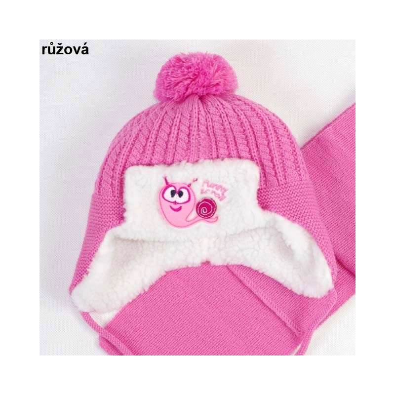 Hezká dětská SOUPRAVA čepice + šála 138