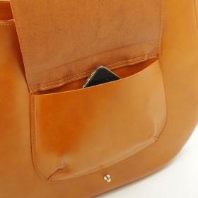 Velká dámská kabelka kožená italská shopper A4