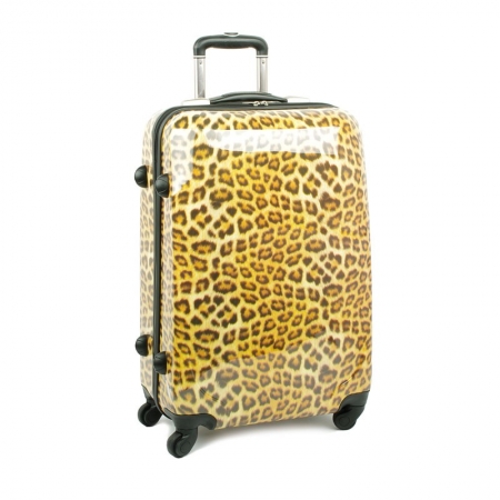 Suitcase HY956 LEOPARD cestovní kufr velký 50x28x75 cm