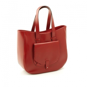 Velká dámská kabelka kožená italská shopper A4